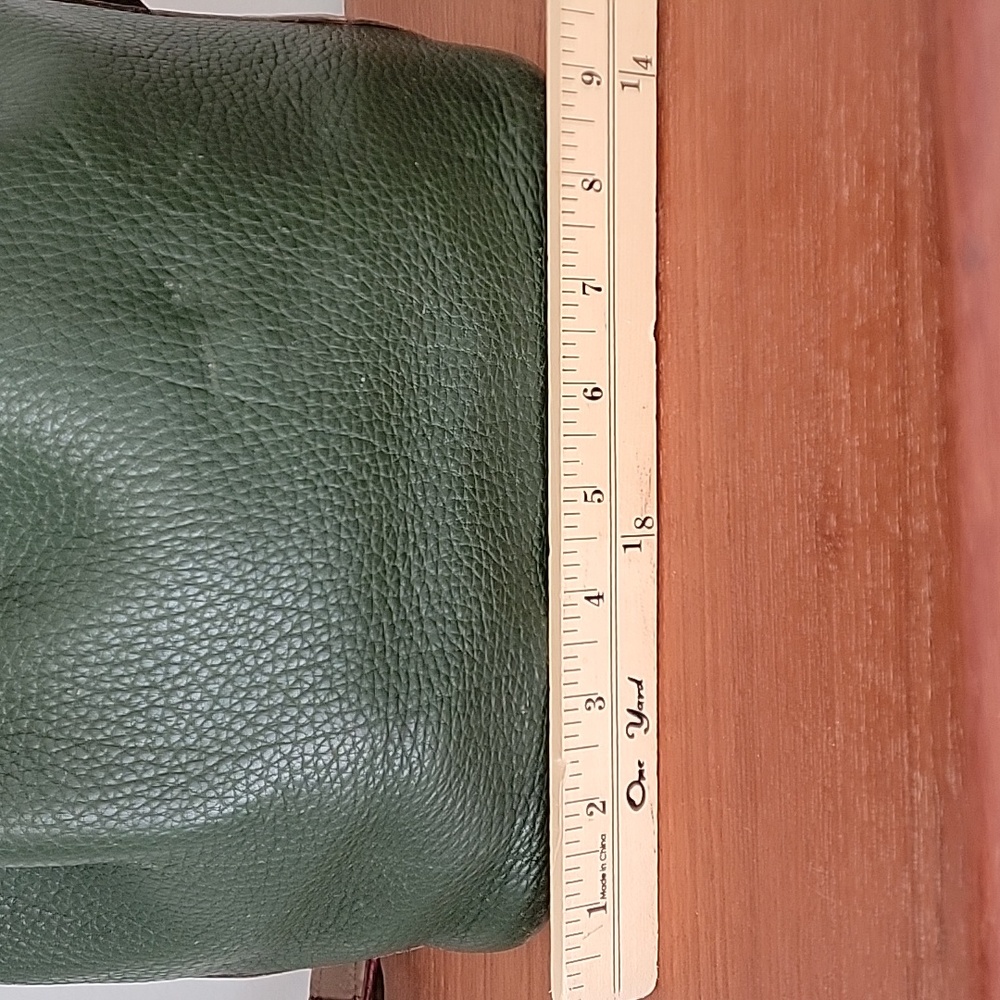Dooney & Bourke Vintage Teton Drawstring Bucket Bag Green Drawstring - Picture 7 of 14
